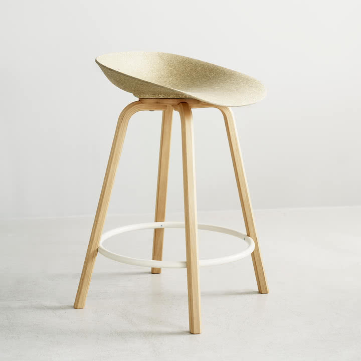 Normann Copenhagen - Mat Barstol 65 cm, hamp/creme