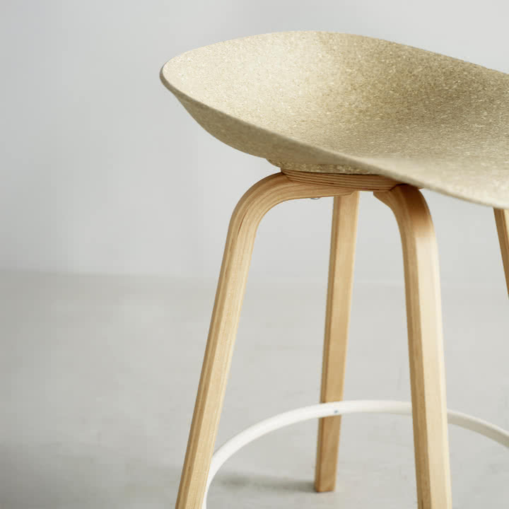 Normann Copenhagen - Mat Barstol 65 cm, hamp/creme