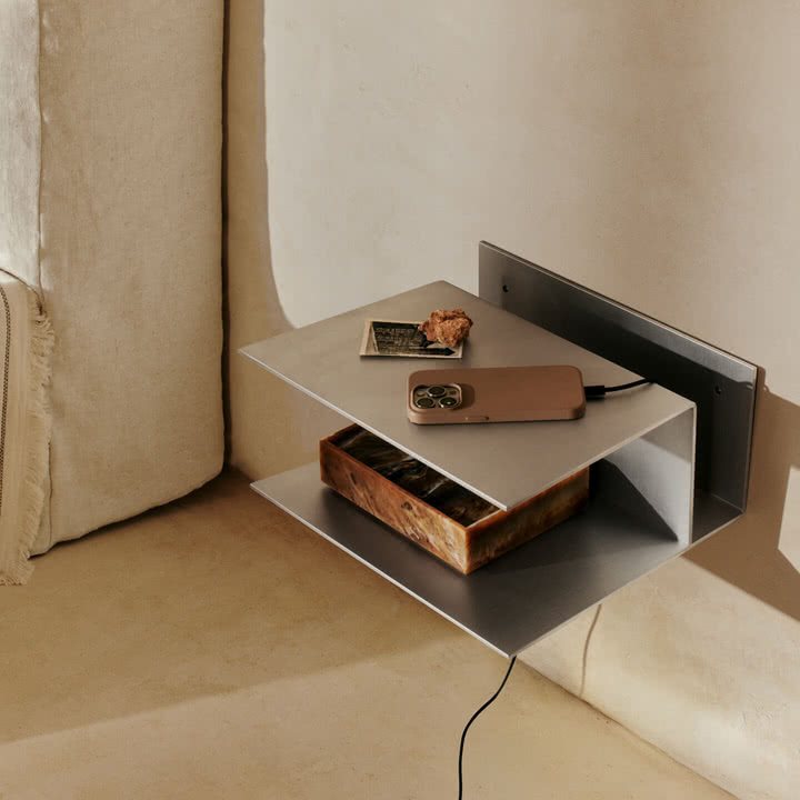 Ferm Living - Lager sengebord, aluminium