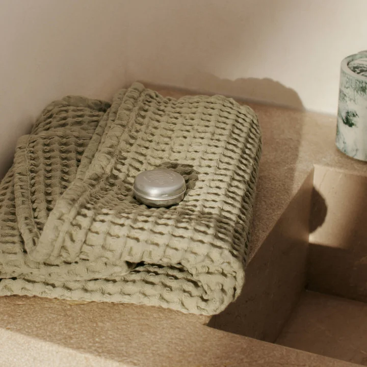 Ferm Living - Organic håndklæde, 50 x 100 cm, lys celedon