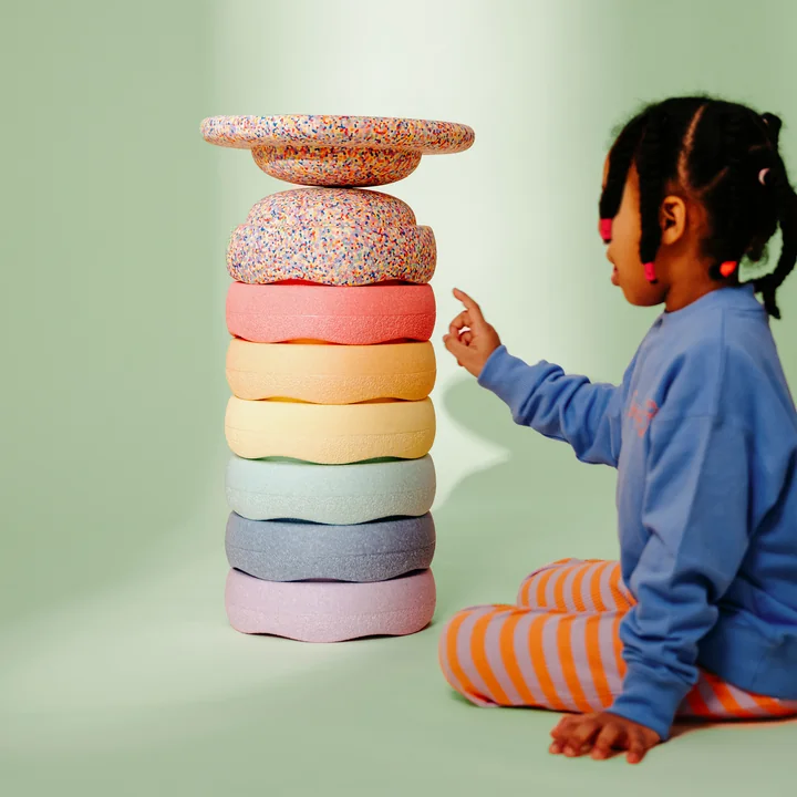 Stapelstein® - Rainbow komplet pastel, flerfarvet (sæt med 7)