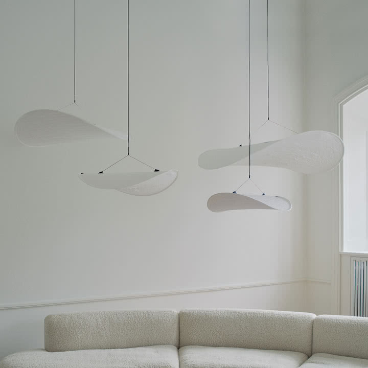 New Works - Tense LED pendel, 55 cm, hvid