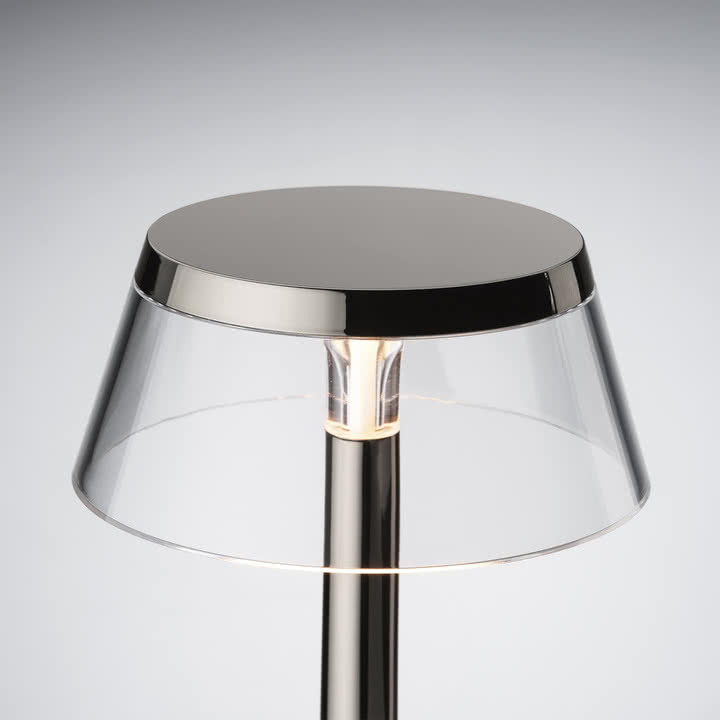 Flos - Bon jour Unplugged batteridrevet bordlampe, Color Tune, sort krom