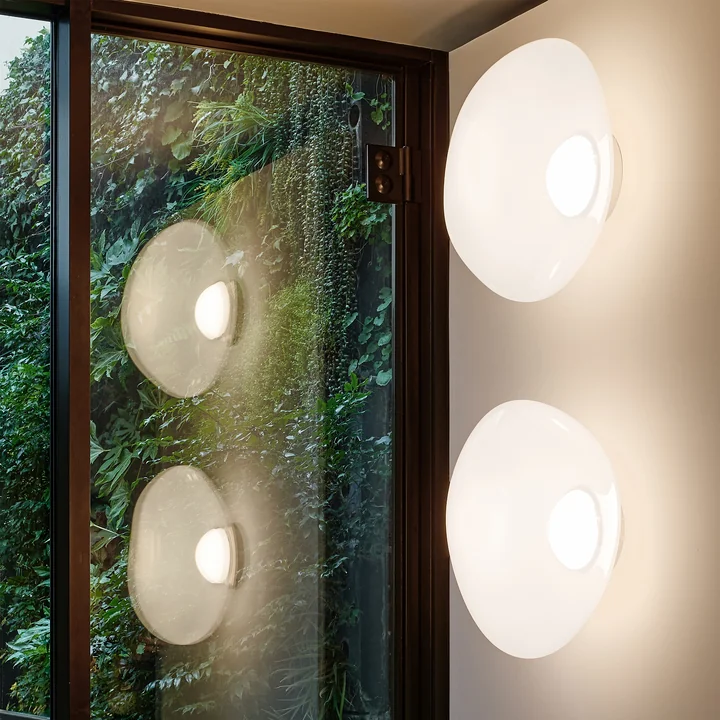 Tom Dixon - Melt LED væglampe / loftlampe, 50 x 28 cm, opal / sølv