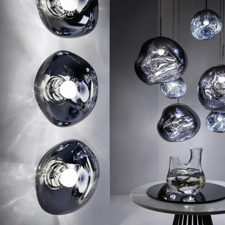 Tom Dixon - Melt LED væglampe / loftlampe, 50 x 28 cm, røgfarvet