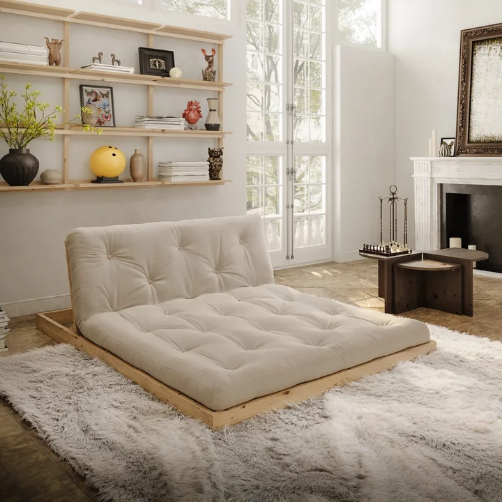 Karup Design - Flip Raw daybed, 140 x 200 cm, naturlig fyr / beige (747)
