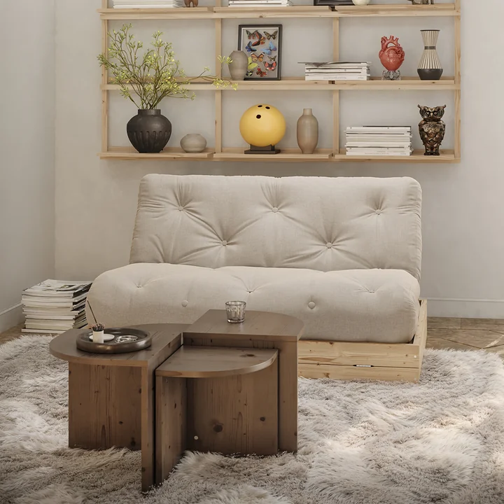 Karup Design - Flip Raw daybed, 140 x 200 cm, naturlig fyr / beige (747)