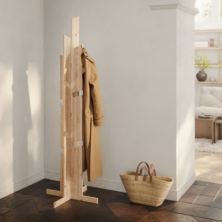 Karup Design - Keeper knagerække, H 186 cm, naturfyr
