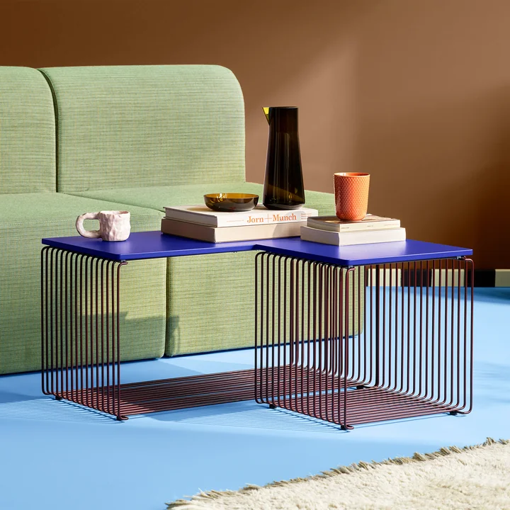 Montana – Panton Wire /sidebord og forlænget hylde, sort-rød