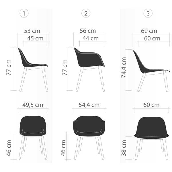 Fiberstole og deres sædeskaller