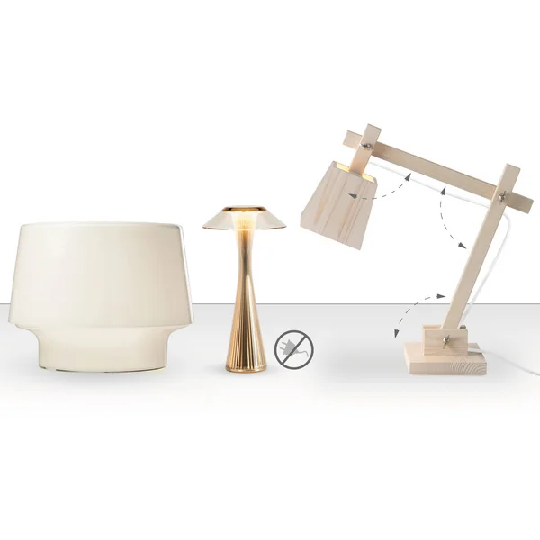 Form, design, funktion og lysudgang på bordlamper