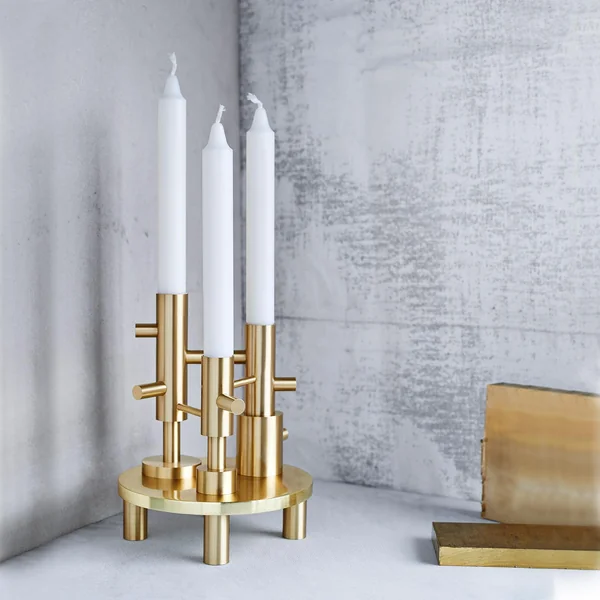 Lysestage Triple af Fritz Hansen i messing