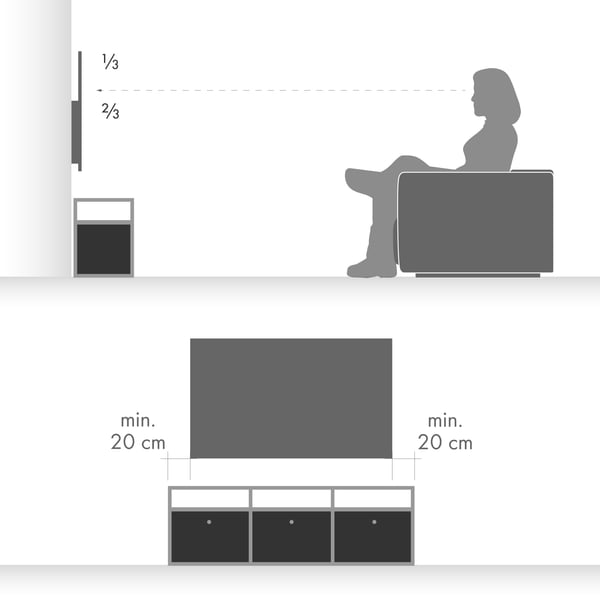 Hvor højt og bredt skal tv-bordet være?
