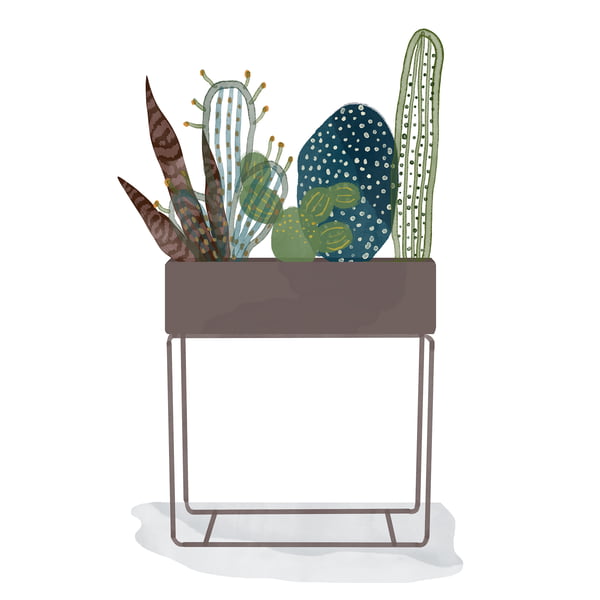 ferm Living - Plant Box - varm grå - akvarel