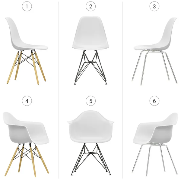 Vitra - Eames plastikstole - DSW, DSR, DSX, DAW, DAR, DAX