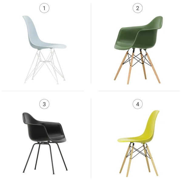 Vitra - Eames Plaststole - Sædeskaller - Farver